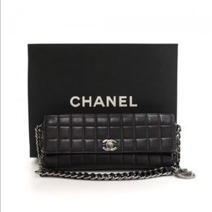 Chanel Black East West Choco Bar Shoulder Bag